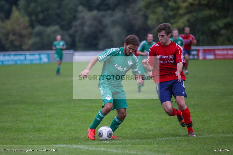 Zweikampf, Willi Vielwerth, Fussball, 03.09.2014, Karlstadt, Toto-Pokal, SG Margetshöchheim, FV Karlstadt - Bild-ID: 2140394 Zweikampf, Willi Vielwerth, Fussball, 03.09.2014, Karlstadt, Toto-Pokal, SG Margetshöchheim, FV Karlstadt - Bild-ID: 2140394