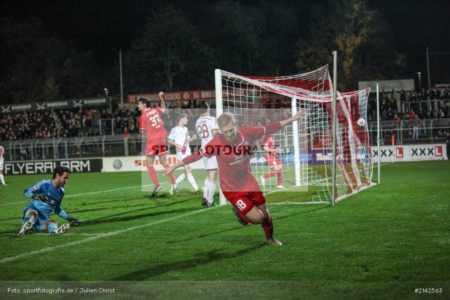 Christopher Bieber, Nico Gutjahr, 13.11.2014, 1. FCN II, Kickers Würzburg, Flyeralarm Arena, Fussball, Würzburger Kickers, FC Nürnberg II, FC Würzburger Kickers - Bild-ID: 2142563