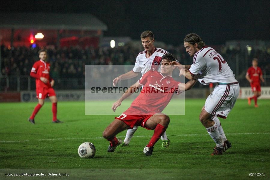 Dave Bulthuis, Christopher Bieber, 13.11.2014, 1. FCN II, Kickers Würzburg, Flyeralarm Arena, Fussball, Würzburger Kickers, FC Nürnberg II, FC Würzburger Kickers - Bild-ID: 2142576