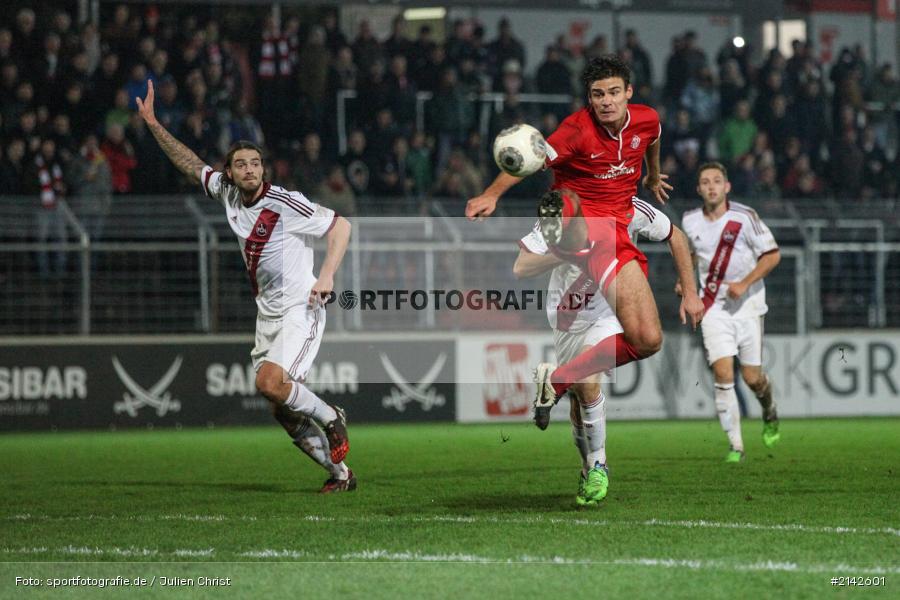 Christopher Bieber, 13.11.2014, 1. FCN II, Kickers Würzburg, Flyeralarm Arena, Fussball, Würzburger Kickers, FC Nürnberg II, FC Würzburger Kickers - Bild-ID: 2142601