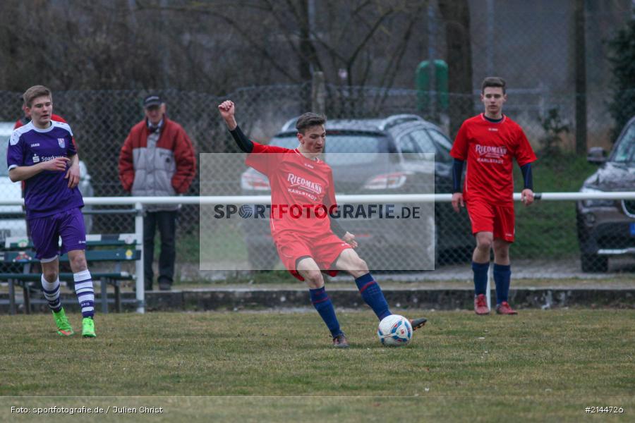 Christoph Seeger, Football, A-Juniors, Sportcenter, stock-photo, JFG Kreis Karlstadt, FC Eintracht Bamberg, Landesliga, A-Junioren, Karlstadt, Sportplatz, Fussball - Bild-ID: 2144726