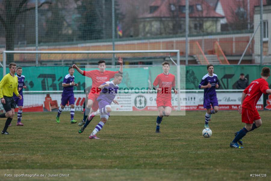 Marius Liebler, Timo Strohmer, Football, A-Juniors, Sportcenter, stock-photo, JFG Kreis Karlstadt, FC Eintracht Bamberg, Landesliga, A-Junioren, Karlstadt, Sportplatz, Fussball - Bild-ID: 2144728