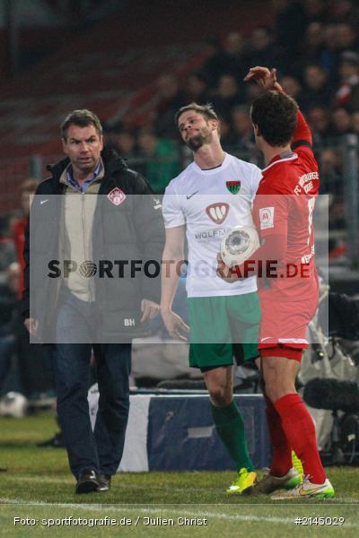 Bastian Lunz, Niklas Weißenberger, Bernd Hollerbach, Wuerzburg, Soccer, FC Würzburger Kickers, Fussball, 1. FC Schweinfurt 05, Derby, Frankenderby, Flyeralarm-Arena, Würzburg, Regionalliga, Bayern, Dallenberg - Bild-ID: 2145029