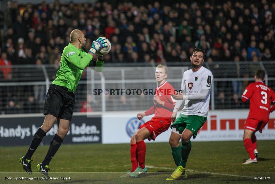 Clemens Schoppenhauer, Robert Wulnikowski, Wuerzburg, Soccer, FC Würzburger Kickers, Fussball, 1. FC Schweinfurt 05, Derby, Frankenderby, Flyeralarm-Arena, Würzburg, Regionalliga, Bayern, Dallenberg - Bild-ID: 2145179