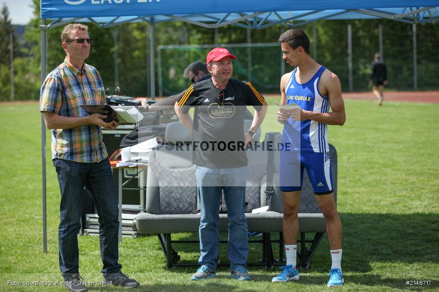 Alfred Maasz, Manuel Marko, Günther Felbinger, Lauf, Weitsprung, Hochsprung, Wettbewerb, Karlstadt, Leichtathletik, Stadion, LG Karlstadt, LG Karlstadt Gambach Lohr, Sparkassen Meeting, Karlstadter Sparkassen Meeting 2015, Sparkassen Meeting 2015 - Bild-ID: 2148717
