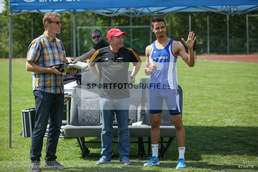 Alfred Maasz, Manuel Marko, Günther Felbinger, Lauf, Weitsprung, Hochsprung, Wettbewerb, Karlstadt, Leichtathletik, Stadion, LG Karlstadt, LG Karlstadt Gambach Lohr, Sparkassen Meeting, Karlstadter Sparkassen Meeting 2015, Sparkassen Meeting 2015 - Bild-ID: 2148718