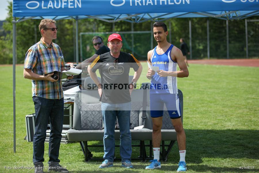 Alfred Maasz, Manuel Marko, Günther Felbinger, Lauf, Weitsprung, Hochsprung, Wettbewerb, Karlstadt, Leichtathletik, Stadion, LG Karlstadt, LG Karlstadt Gambach Lohr, Sparkassen Meeting, Karlstadter Sparkassen Meeting 2015, Sparkassen Meeting 2015 - Bild-ID: 2148719