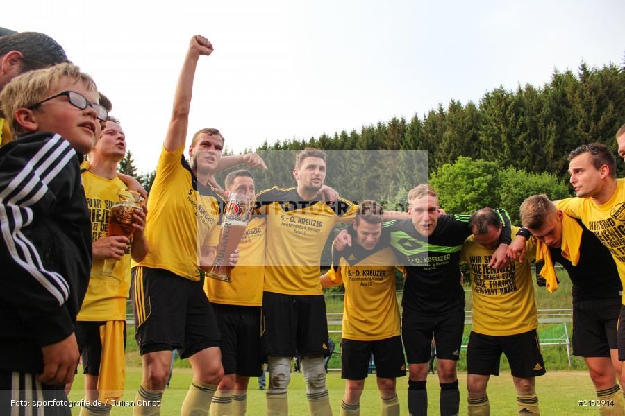 Thomas Haberkorn, Stefan Remlein, David Pahls, Jonas Christ, Dane Hofmann, Simon Heinz, Andre Deusinger, Niclas Christ, Mannschaftskreis, Meister 2015, Meisterschaft 2015, Würzburg, A-Klasse, Fussball, SV Sendelbach Steinbach II, BSC Aura, BC Aura - Bild-ID: 2152914