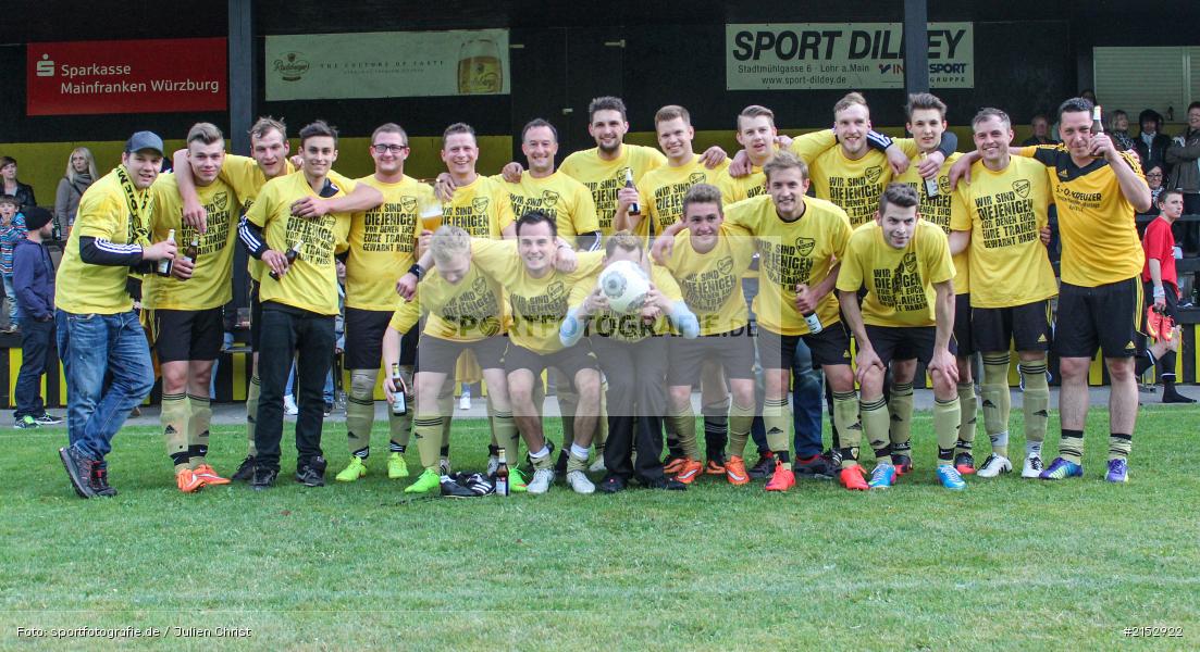 Dane Hofmann, Michael Rützel, Maximilian Jeckel, Karli Heinz, David Pahls, Jonas Böttcher, Andre Deusinger, Thorsten Amend, Robin Schindler, Jonas Christ, Lucas Mann, Jonas Herbert, Simon Heinz, Thomas Haberkorn, Stefan Remlein, Daniel Fuchs, Vincent Hanselmann, Niclas Christ, Fabian Peter, Daniel Brasch, A-Klasse, Fussball, Sendelbach-Steinbach II, 25.05.2015, Meisterschaft, BC Aura, BSC Aura - Bild-ID: 2152922