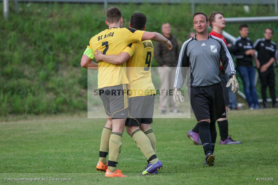 Oliver Gossmann, Fabian Peter, Andre Deusinger, A-Klasse, Fussball, Sendelbach-Steinbach II, 25.05.2015, Meisterschaft, BC Aura, BSC Aura - Bild-ID: 2153010