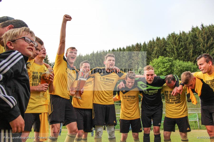 Jonas Christ, Dane Hofmann, Simon Heinz, Andre Deusinger, Niclas Christ, Stefan Remlein, Jonas Herbert, Daniel Brasch, A-Klasse, Fussball, Sendelbach-Steinbach II, 25.05.2015, Meisterschaft, BC Aura, BSC Aura - Bild-ID: 2153024