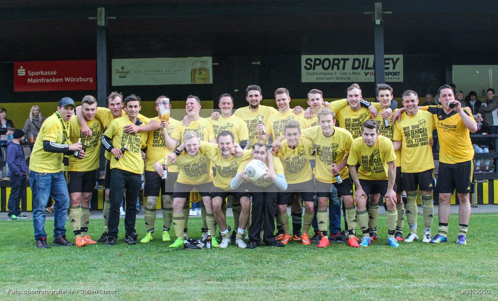 Dane Hofmann, Michael Rützel, Maximilian Jeckel, Karli Heinz, David Pahls, Jonas Böttcher, Andre Deusinger, Thorsten Amend, Robin Schindler, Jonas Christ, Lucas Mann, Jonas Herbert, Simon Heinz, Thomas Haberkorn, Stefan Remlein, Daniel Fuchs, Vincent Hanselmann, Niclas Christ, Fabian Peter, Daniel Brasch, A-Klasse, Fussball, Sendelbach-Steinbach II, 25.05.2015, Meisterschaft, BC Aura, BSC Aura - Bild-ID: 2153030