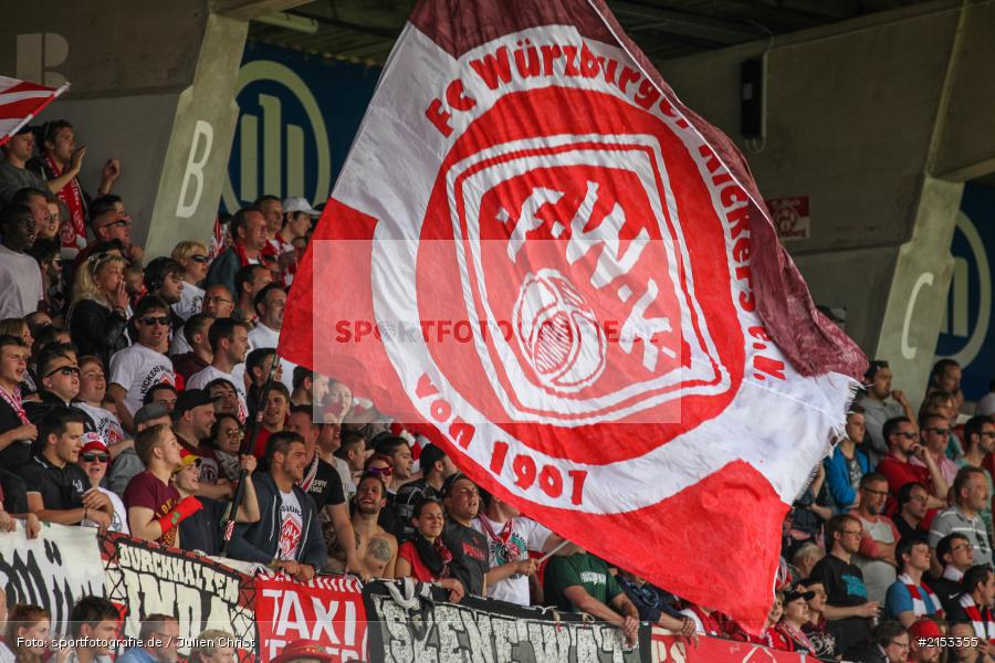 Fahne, flyeralarm Arena, Dallenberg, Kickers Stadion, 3. Liga, Relegation, Meisterschaft, 1. FC Saarbrücken, FC Würzburger Kickers - Bild-ID: 2153355