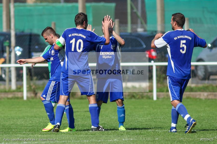 Marcel Boos, Alexander Funk, Fussball, 30.08.2015, Kreisliga Würzburg, SC Schollbrunn, FV Karlstadt - Bild-ID: 2155423