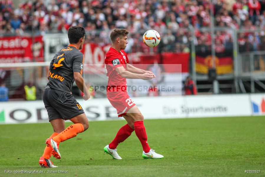 Jannis Nikolaou, Dennis Russ, Würzburg, Dallenberg, flyeralarm Arena, 05.09.2015, Fussball, 3. Liga, FC Rot-Weiß Erfurt, FC Würzburger Kickers - Bild-ID: 2155527