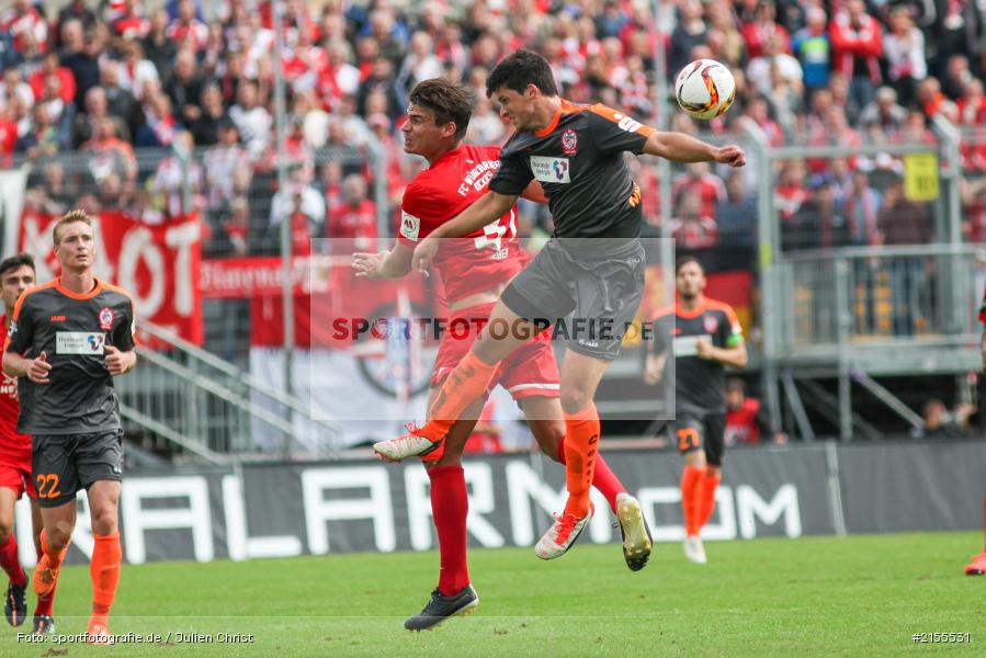 Jannis Nikolaou, Christopher Bieber, Würzburg, Dallenberg, flyeralarm Arena, 05.09.2015, Fussball, 3. Liga, FC Rot-Weiß Erfurt, FC Würzburger Kickers - Bild-ID: 2155531