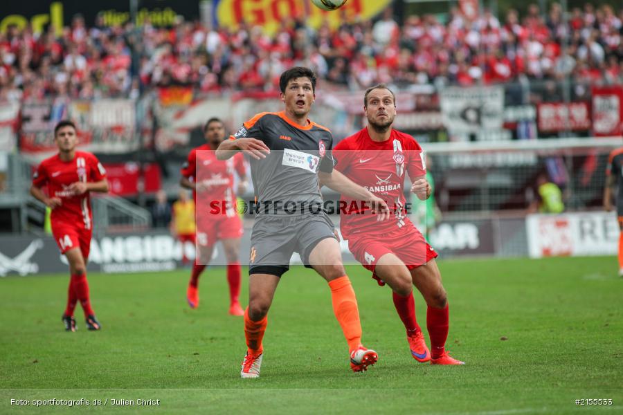 Jannis Nikolaou, Rico Benatelli, Würzburg, Dallenberg, flyeralarm Arena, 05.09.2015, Fussball, 3. Liga, FC Rot-Weiß Erfurt, FC Würzburger Kickers - Bild-ID: 2155533