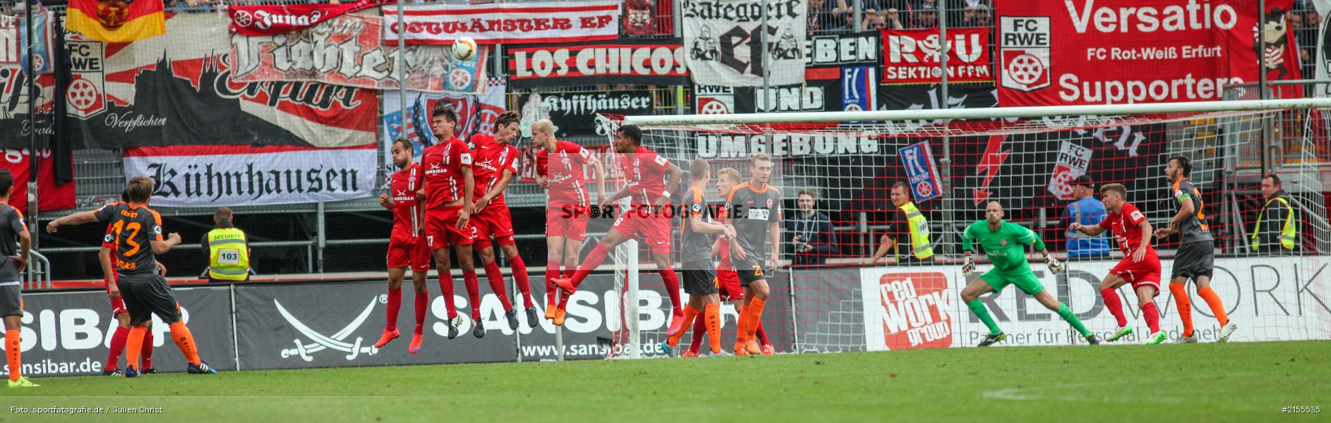 Würzburg, Dallenberg, flyeralarm Arena, 05.09.2015, Fussball, 3. Liga, FC Rot-Weiß Erfurt, FC Würzburger Kickers - Bild-ID: 2155535