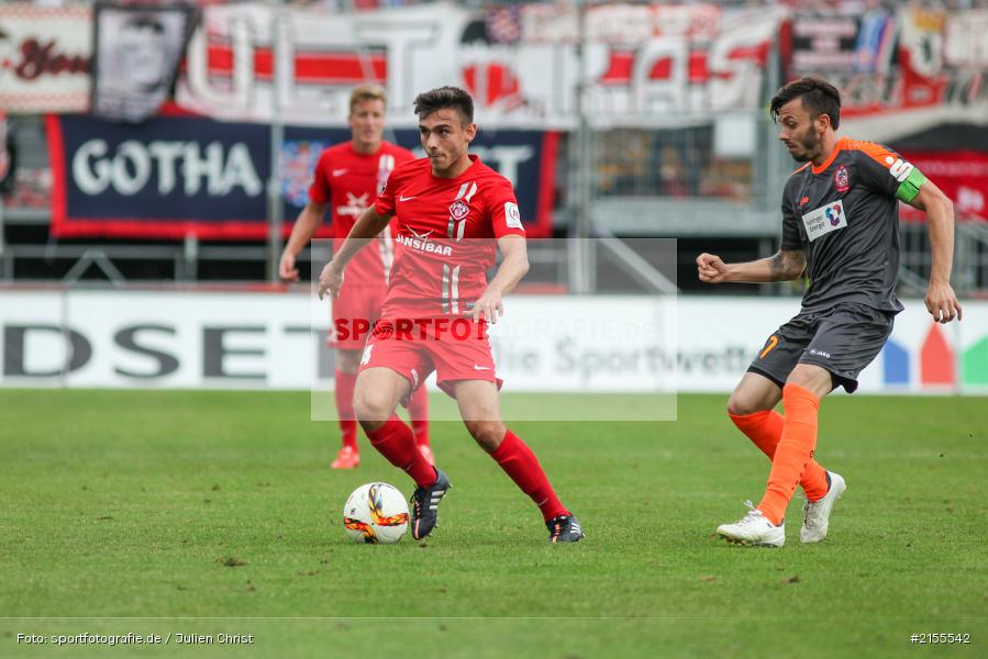 Carsten Kammlott, Joannis Karsanidis, Würzburg, Dallenberg, flyeralarm Arena, 05.09.2015, Fussball, 3. Liga, FC Rot-Weiß Erfurt, FC Würzburger Kickers - Bild-ID: 2155542