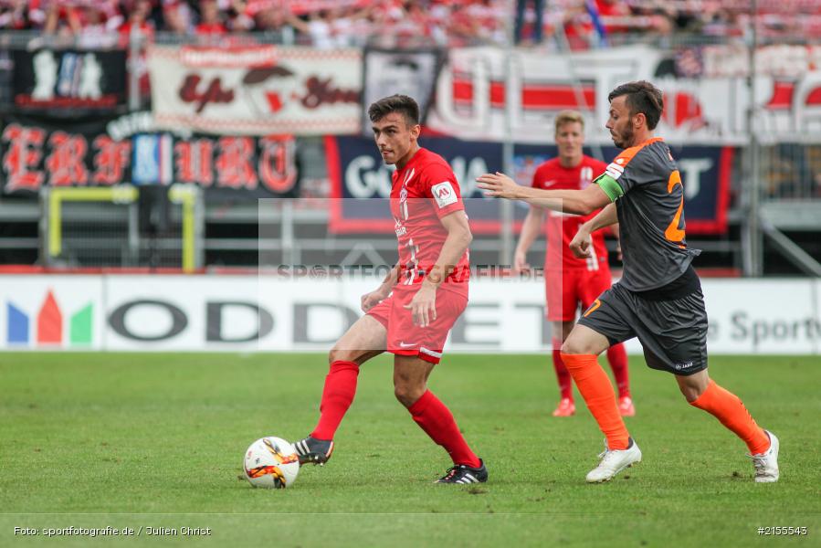 Joannis Karsanidis, Carsten Kammlott, Würzburg, Dallenberg, flyeralarm Arena, 05.09.2015, Fussball, 3. Liga, FC Rot-Weiß Erfurt, FC Würzburger Kickers - Bild-ID: 2155543