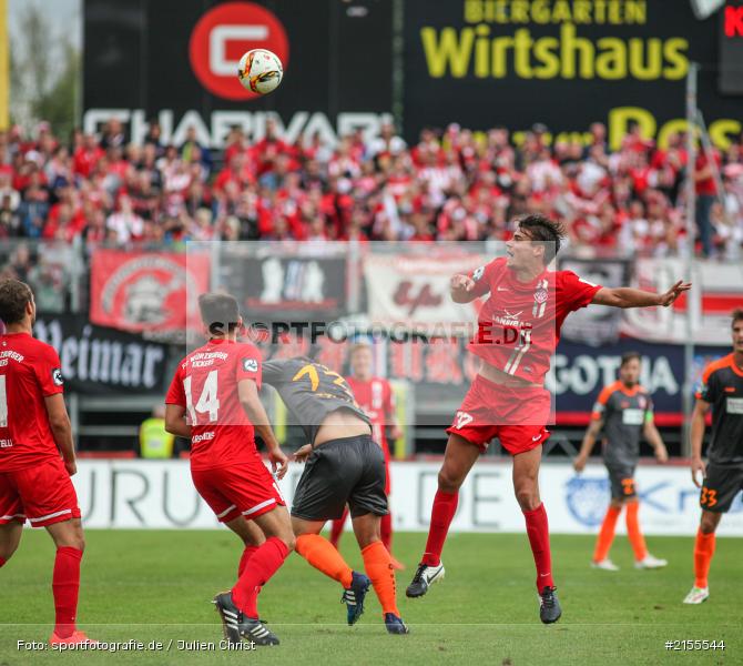 Sebastian Tyrala, Christopher Bieber, Würzburg, Dallenberg, flyeralarm Arena, 05.09.2015, Fussball, 3. Liga, FC Rot-Weiß Erfurt, FC Würzburger Kickers - Bild-ID: 2155544