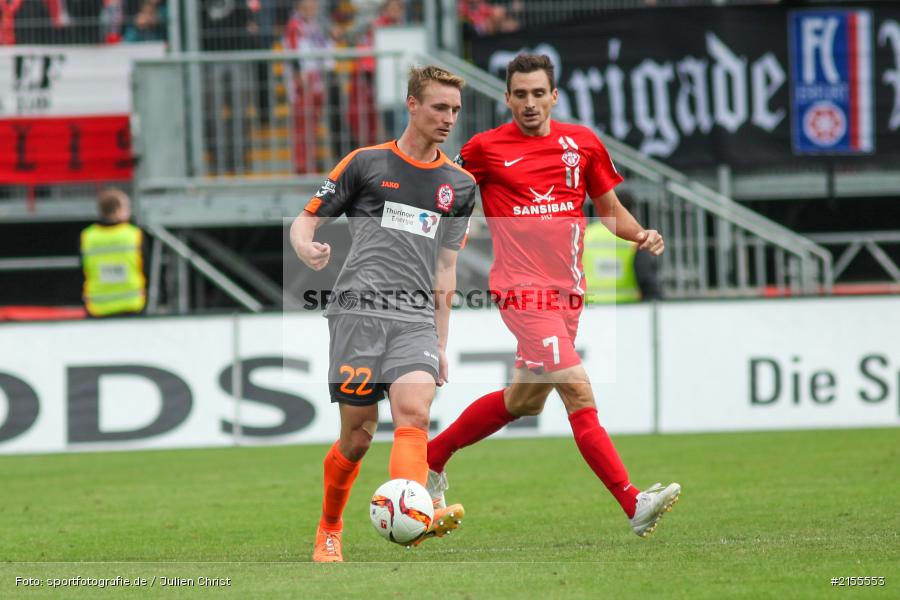 Marco Haller, Christoph Menz, Würzburg, Dallenberg, flyeralarm Arena, 05.09.2015, Fussball, 3. Liga, FC Rot-Weiß Erfurt, FC Würzburger Kickers - Bild-ID: 2155553