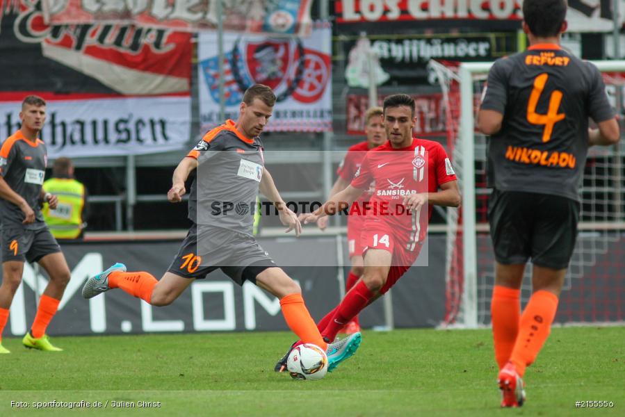 Joannis Karsanidis, Marc Höcher, Würzburg, Dallenberg, flyeralarm Arena, 05.09.2015, Fussball, 3. Liga, FC Rot-Weiß Erfurt, FC Würzburger Kickers - Bild-ID: 2155556