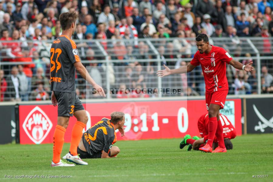 Florian Bichler, Royal-Dominique Fenell, Würzburg, Dallenberg, flyeralarm Arena, 05.09.2015, Fussball, 3. Liga, FC Rot-Weiß Erfurt, FC Würzburger Kickers - Bild-ID: 2155577