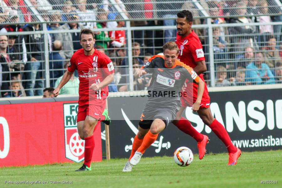 Royal-Dominique Fenell, Florian Bichler, Würzburg, Dallenberg, flyeralarm Arena, 05.09.2015, Fussball, 3. Liga, FC Rot-Weiß Erfurt, FC Würzburger Kickers - Bild-ID: 2155581