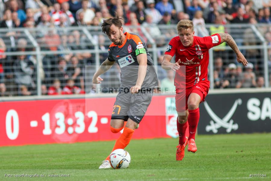 Richard Weil, Carsten Kammlott, Würzburg, Dallenberg, flyeralarm Arena, 05.09.2015, Fussball, 3. Liga, FC Rot-Weiß Erfurt, FC Würzburger Kickers - Bild-ID: 2155584