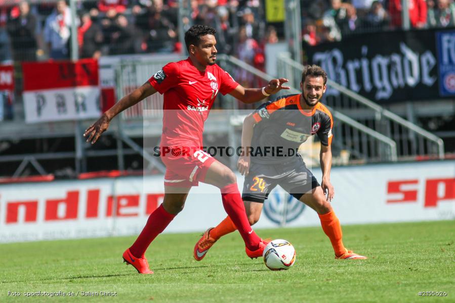 Royal-Dominique Fenell, Juri Judt, Würzburg, Dallenberg, flyeralarm Arena, 05.09.2015, Fussball, 3. Liga, FC Rot-Weiß Erfurt, FC Würzburger Kickers - Bild-ID: 2155626