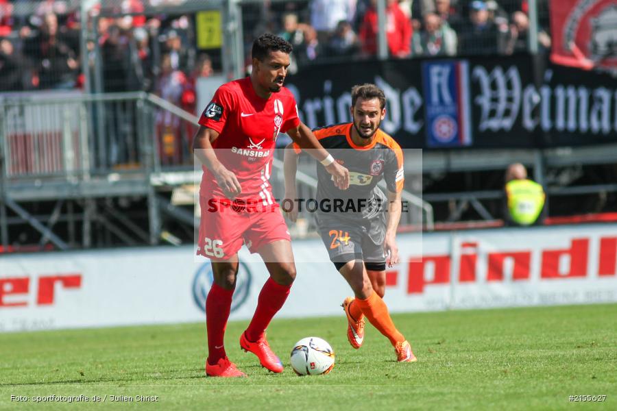 Juri Judt, Royal-Dominique Fenell, Würzburg, Dallenberg, flyeralarm Arena, 05.09.2015, Fussball, 3. Liga, FC Rot-Weiß Erfurt, FC Würzburger Kickers - Bild-ID: 2155627