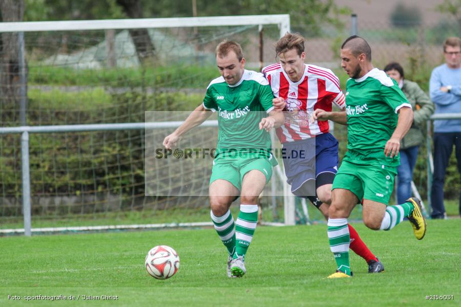 Atilla Aydogdu, Benjamin Eichelmann, Marco Mehling, Kreisliga, Fussball, 19.09.2015, FV Karlstadt, FC Wiesenfeld-Halsbach - Bild-ID: 2156031