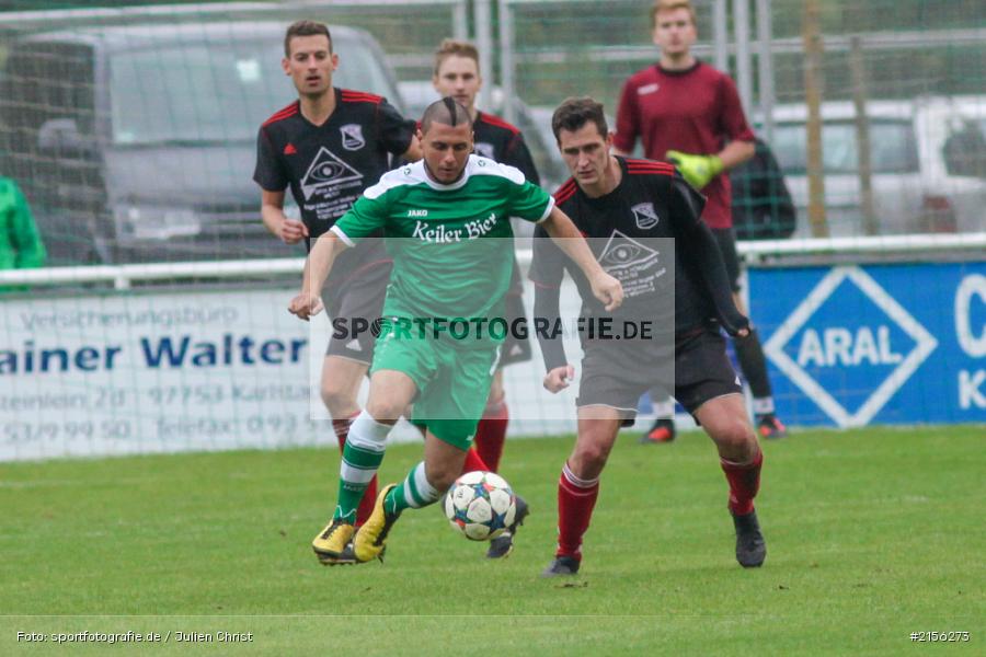 Benedikt Strohmenger, Atilla Aydogdu, Fussball, 10.10.2015, Kreisliga Würzburg, SV Birkenfeld, FV Karlstadt - Bild-ID: 2156273