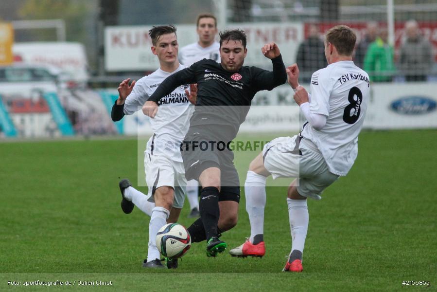 Marco Schiebel, Christoph Seeger, Phillip Löw, 24.10.2015, Landesliga, Fussball, FC Würzburger Kickers II, TSV Karlburg - Bild-ID: 2156855