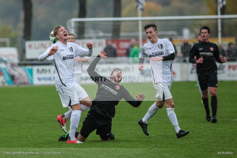 Philip Löw, Christoph Seeger, Marco Schiebel, 24.10.2015, Landesliga, Fussball, FC Würzburger Kickers II, TSV Karlburg - Bild-ID: 2156856