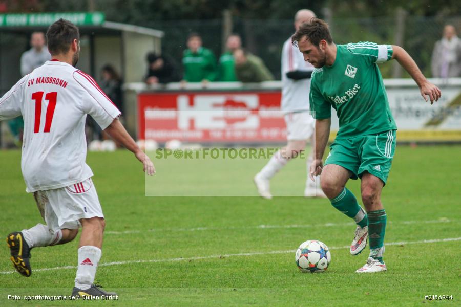 Stefan Lurz, Benedikt Schrödl, 25.10.2015, B-Klasse, Fussball, SV Maidbronn/Grammschatz III, FV Karlstadt II - Bild-ID: 2156944