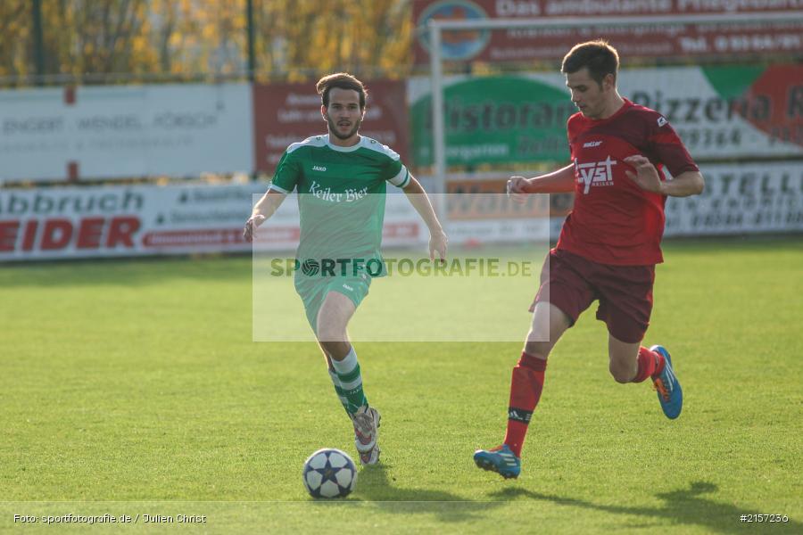 Benedikt Drescher, William Vielwerth, Fussball, 08.11.2015, Kreisliga Würzburg, FV Karlstadt, FSV Zellingen - Bild-ID: 2157236