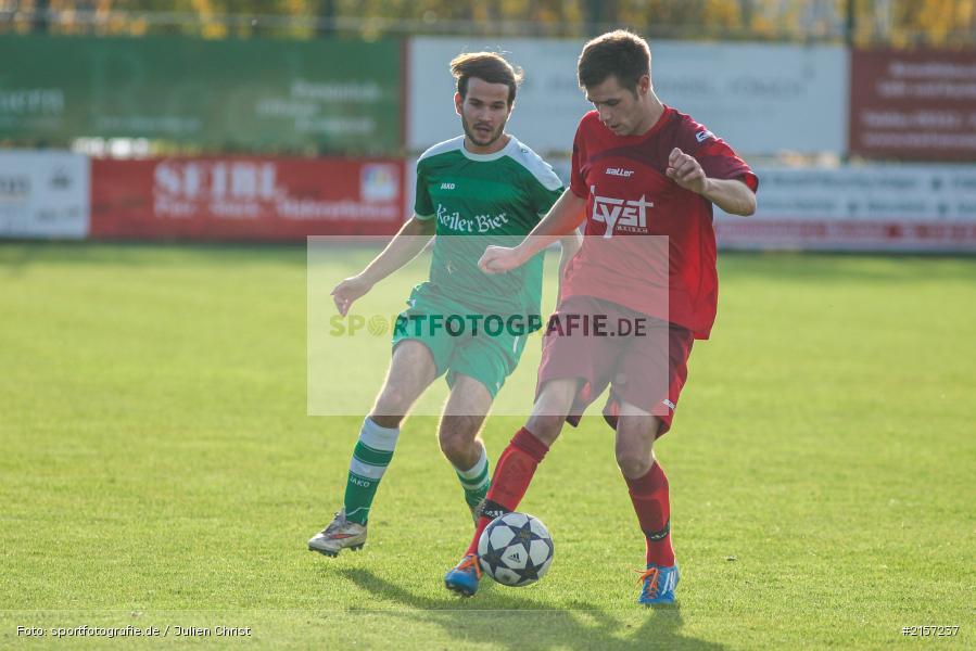 Benedikt Drescher, William Vielwerth, Fussball, 08.11.2015, Kreisliga Würzburg, FV Karlstadt, FSV Zellingen - Bild-ID: 2157237
