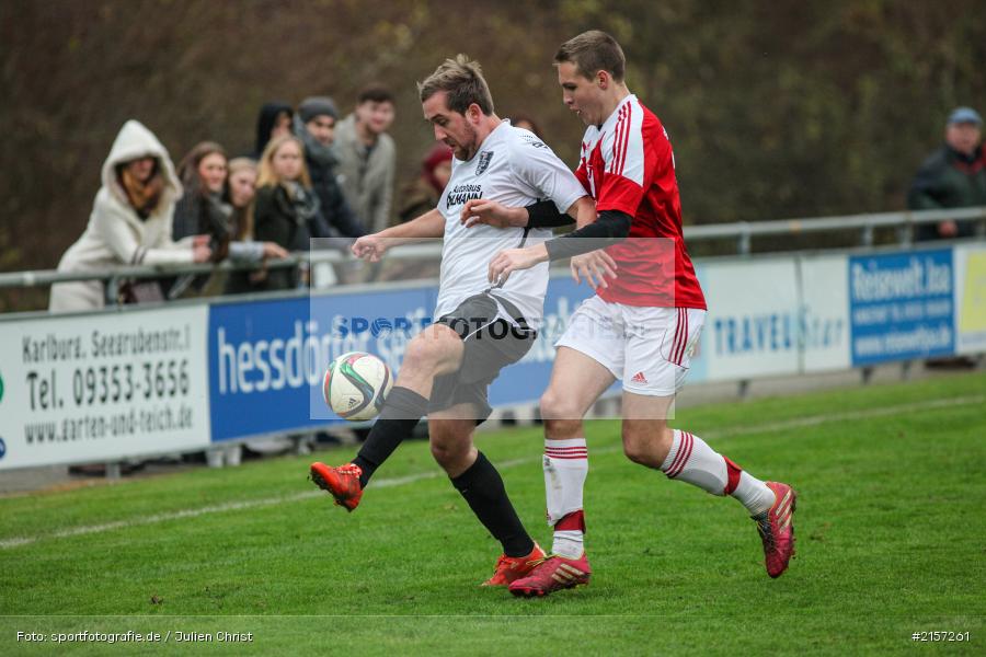 Nicolas Müller, Tobias Rosenberger, 14.11.2015, Landesliga, Fussball, SV Memmelsdorf, TSV Karlburg - Bild-ID: 2157261