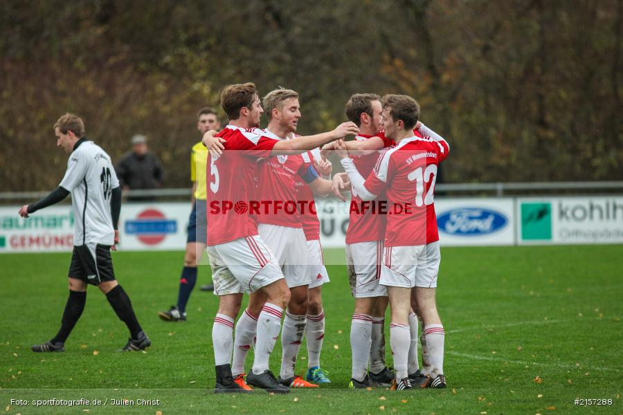 Thomas Kamm, Yannick Weiß, 14.11.2015, Landesliga, Fussball, SV Memmelsdorf, TSV Karlburg - Bild-ID: 2157288