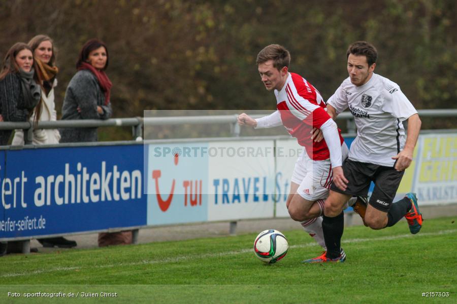 Felix Walter, Fabian Baumüller, 14.11.2015, Landesliga, Fussball, SV Memmelsdorf, TSV Karlburg - Bild-ID: 2157303
