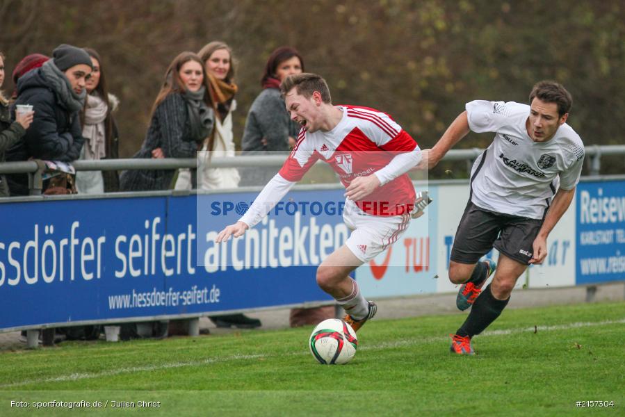 Fabian Baumüller, Felix Walter, 14.11.2015, Landesliga, Fussball, SV Memmelsdorf, TSV Karlburg - Bild-ID: 2157304