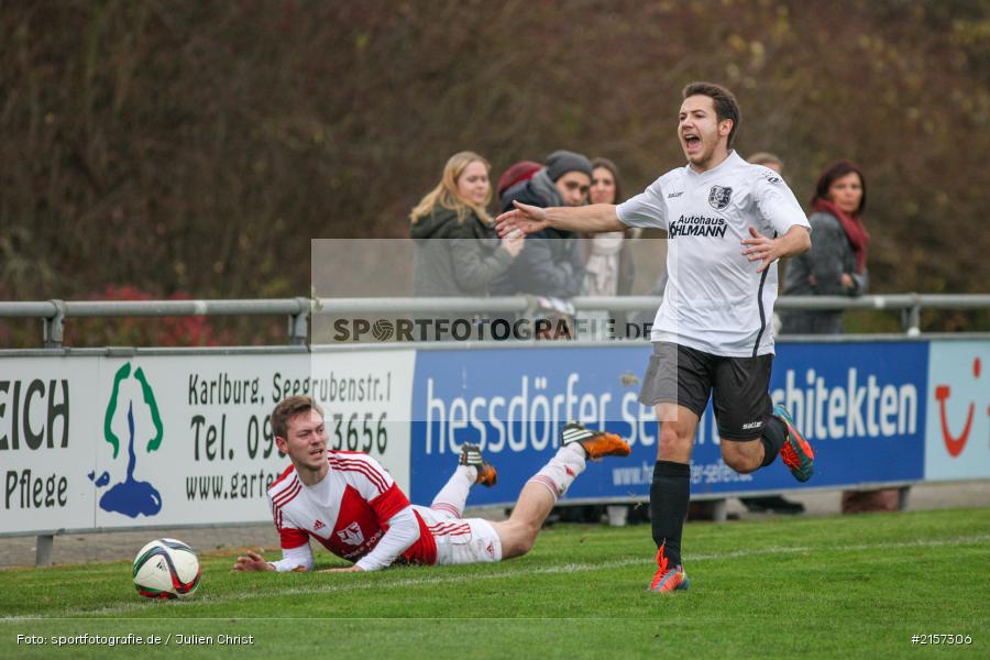 Felix Walter, Fabian Baumüller, 14.11.2015, Landesliga, Fussball, SV Memmelsdorf, TSV Karlburg - Bild-ID: 2157306