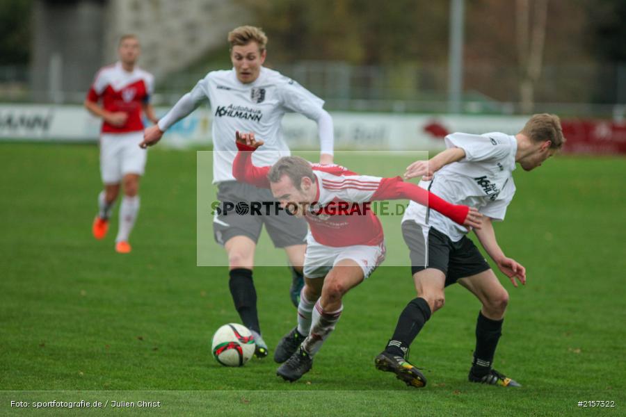 Marco Schiebel, Yannick Weiß, Sebastian Seubert, 14.11.2015, Landesliga, Fussball, SV Memmelsdorf, TSV Karlburg - Bild-ID: 2157322