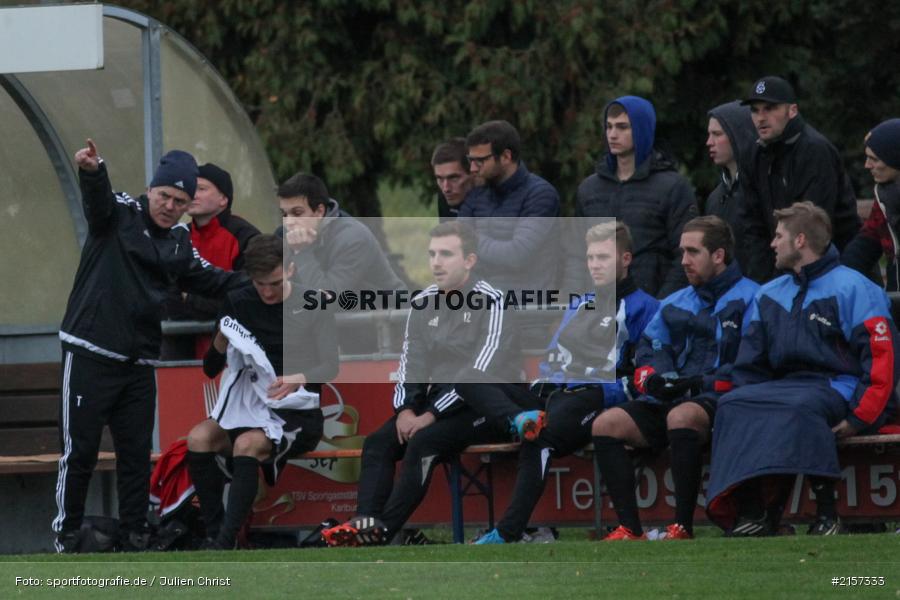 Christoph Seeger, Siggi Sternheimer, 14.11.2015, Landesliga, Fussball, SV Memmelsdorf, TSV Karlburg - Bild-ID: 2157333
