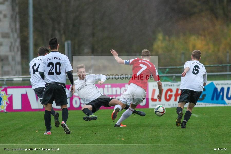 Kevin Leibold, Philipp Grasser, 14.11.2015, Landesliga, Fussball, SV Memmelsdorf, TSV Karlburg - Bild-ID: 2157351
