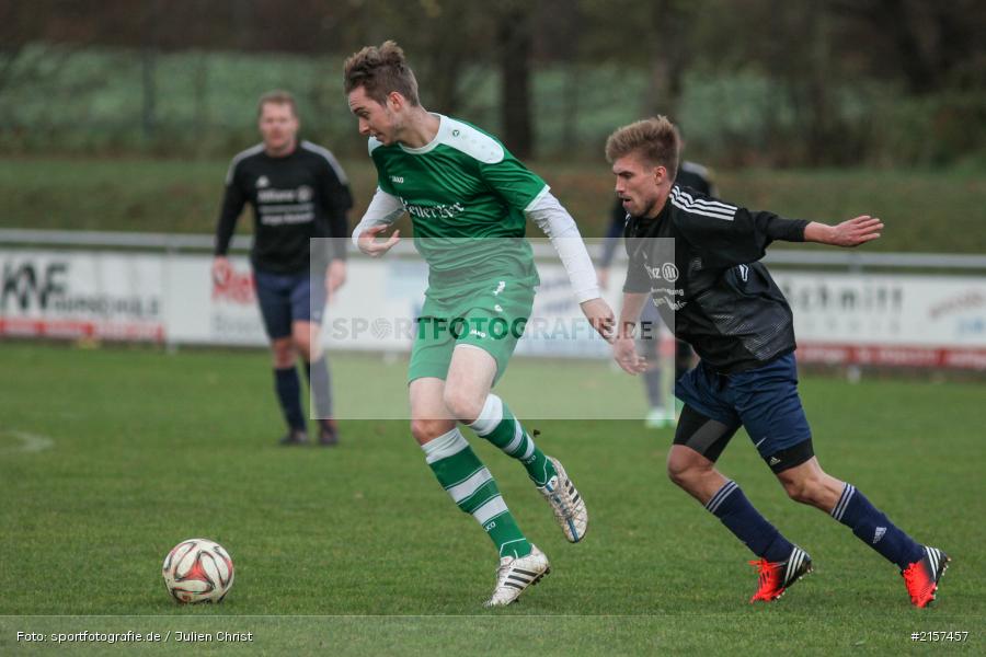 Philipp Gößwein, Sebastian Leisgang, Derby, Kreisliga Würzburg, Fussball, 15.11.2015, FV Karlstadt, TSV Retzbach - Bild-ID: 2157457