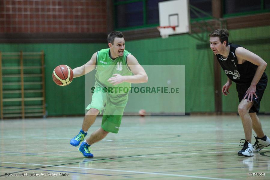 Johannes Gößwald, Alexander Bauer, 13.02.2016, Erwin-Ammann-Halle, Basketball, SV Kürnach, TSV Karlstadt II - Bild-ID: 2158654