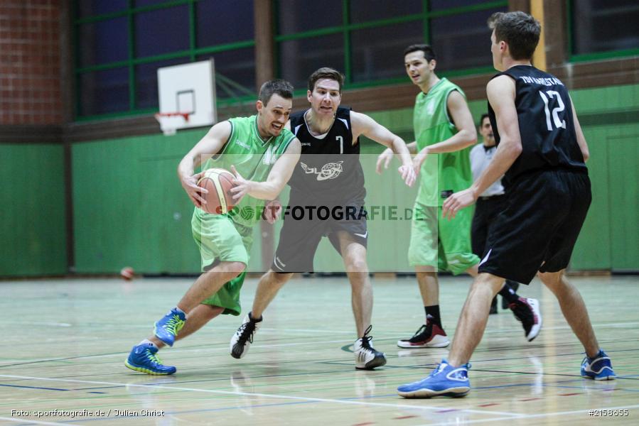 Johannes Gößwald, Alexander Bauer, 13.02.2016, Erwin-Ammann-Halle, Basketball, SV Kürnach, TSV Karlstadt II - Bild-ID: 2158655